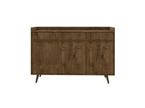Image of BRADLEY BUFFET 53.54 STAND WITH 4 SHELVES IN RUSTIC BROWN