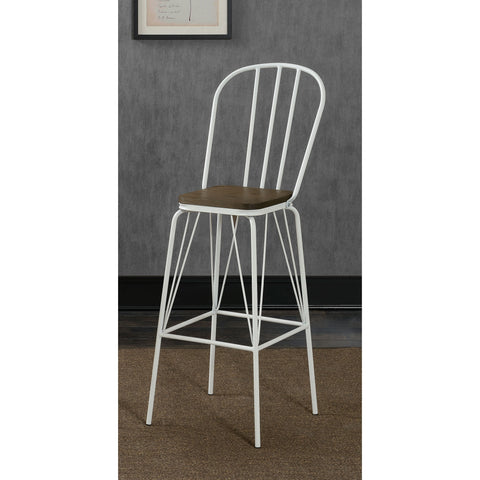 Image of Slatted Modern Metal Frame Bar Chairs