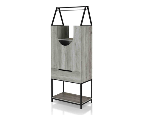 Image of Robble - Vintage Gray Wine Cabinet