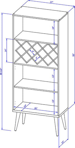 Image of UTOPIA 10 BOTTLE WINE RACK CHINA STORAGE CLOSET WITH 4 SHELVES IN OFF WHITE AND MAPLE CREAM