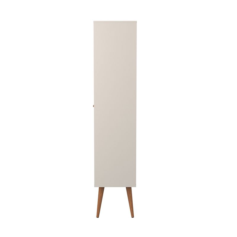 UTOPIA 10 BOTTLE WINE RACK CHINA STORAGE CLOSET WITH 4 SHELVES IN OFF WHITE AND MAPLE CREAM