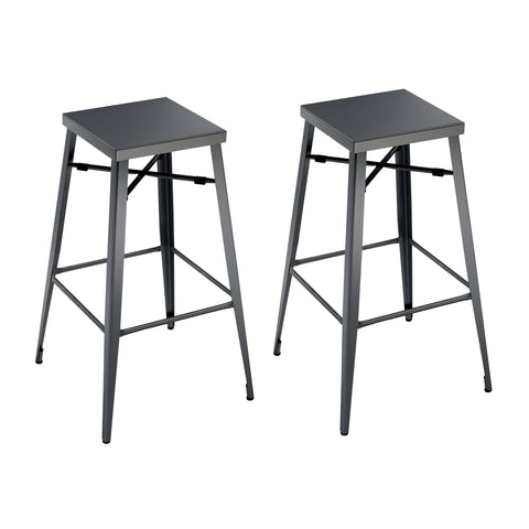 Image of Simon - Metal Bar Stools, 26" set of 2