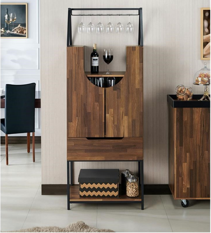 Image of Robble - Hickory Wine Cabinet