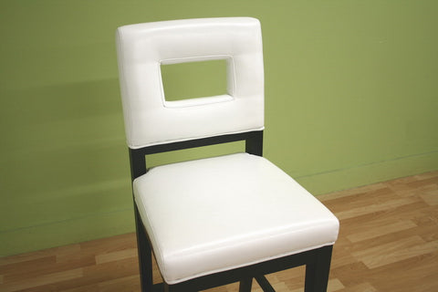 Image of BAXTON STUDIO FAUSTINO CREAM LEATHER BARSTOOL