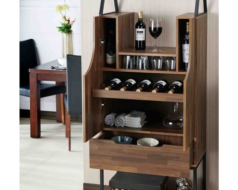 Image of Robble - Hickory Wine Cabinet