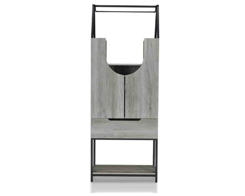 Image of Robble - Vintage Gray Wine Cabinet
